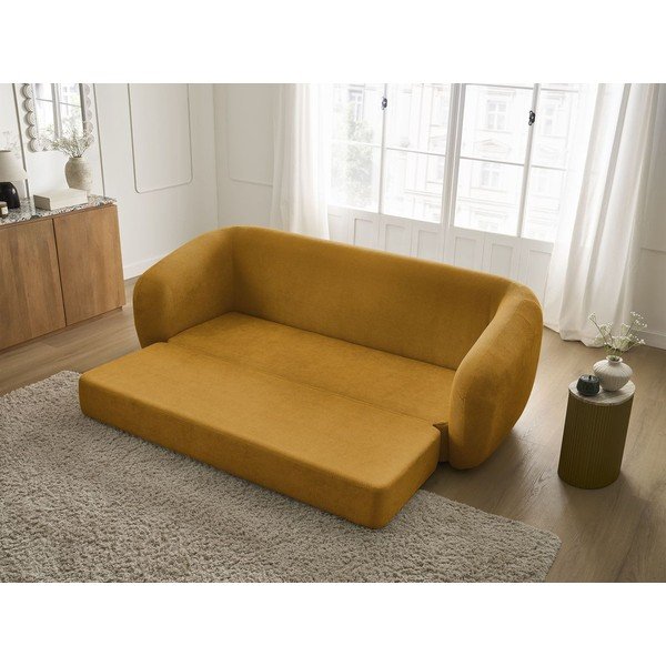 Šenilldiivanvoodi sinepikarva värvi 228 cm Neyo - Bobochic Paris-image-1