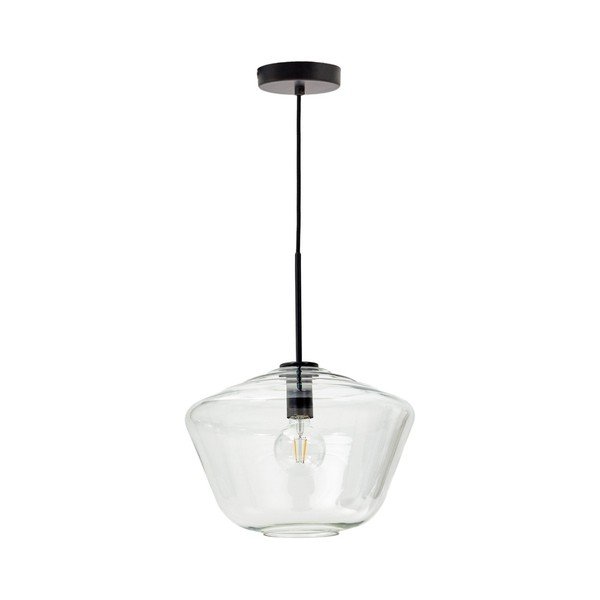 Must rippvalgusti klaasist varjuga ø 34 cm Mao - Kave Home
