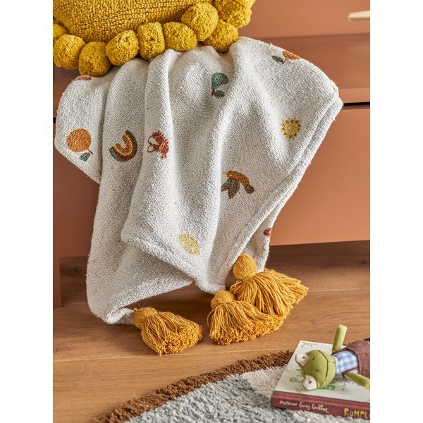 Valge laste tekk 80x100 cm Agnes - Bloomingville Mini-image-1