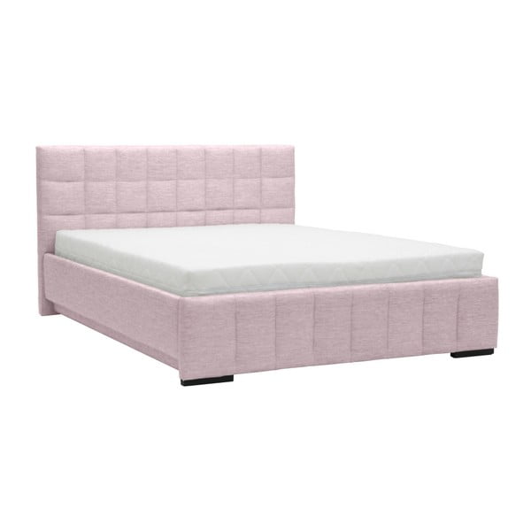 Světle růžová dvoulůžková postel Mazzini Beds Dream, 180 x 200 cm
