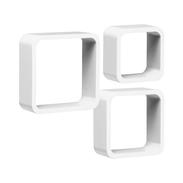 Set 3 polic Cubes, bílý-image-1