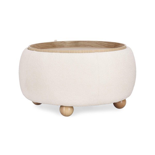 Bouclé-kangast kreemipuhv Irisha - Bizzotto-image-2