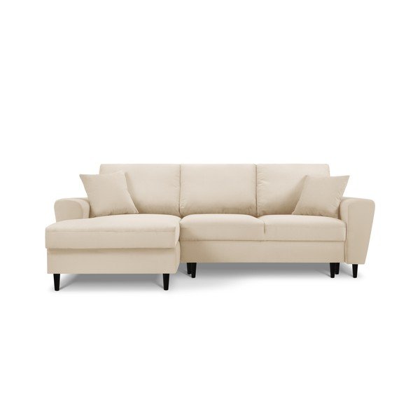 Beež velvetist panipaigaga nurgadiivanvoodi (vasak nurk) Kyoto - Cosmopolitan Design