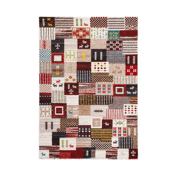 Koberec Kayoom Patchwork Beige, 80 x 150 cm