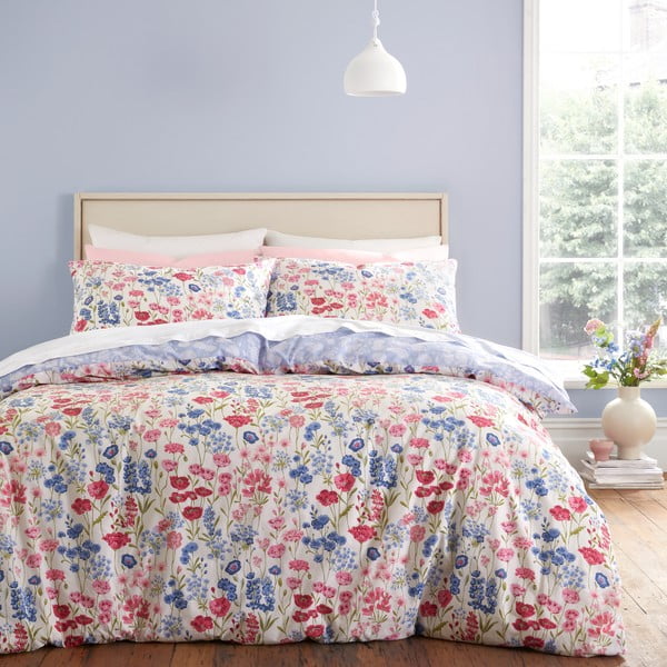 Roosa-sinine puuvillane voodipesu kaheinimesevoodile 200x200 cm Olivia - Bianca