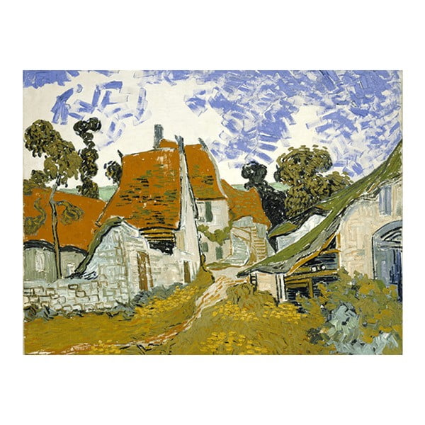 Obraz Vincenta van Gogha - Street in Auvers sur Oise, 60x80 cm