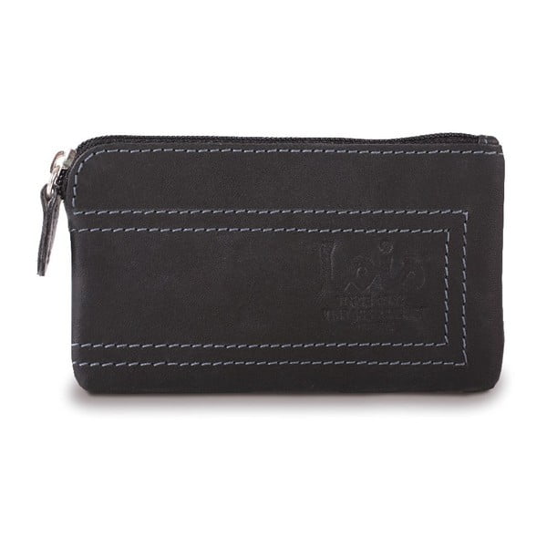 Kožená peněženka Lois Black, 11x7 cm