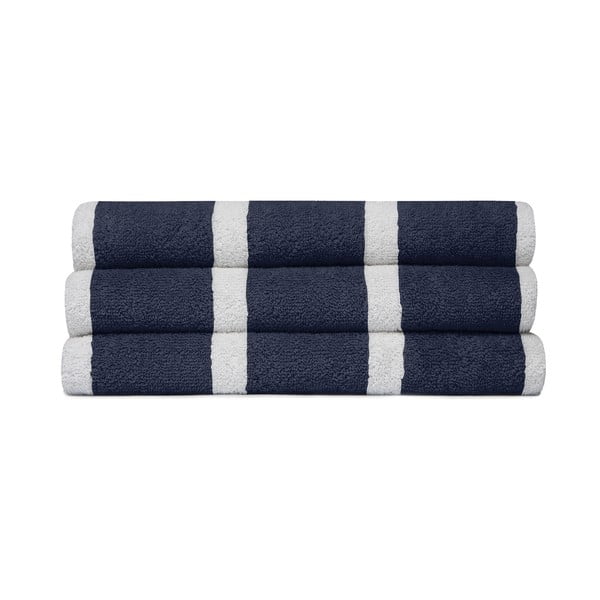 Set 3 ručníků Menton Indigo, 60x110 cm