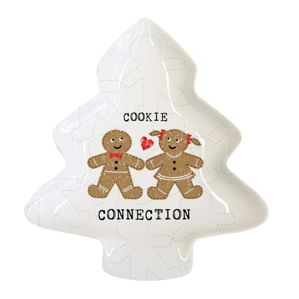 Dekorativní tác z kostního porcelánu s vánočním motivem PPD Cookie Connection