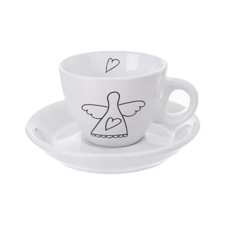 Must-valged keraamilised tassid 2 tk 90 ml komplektis - Orion