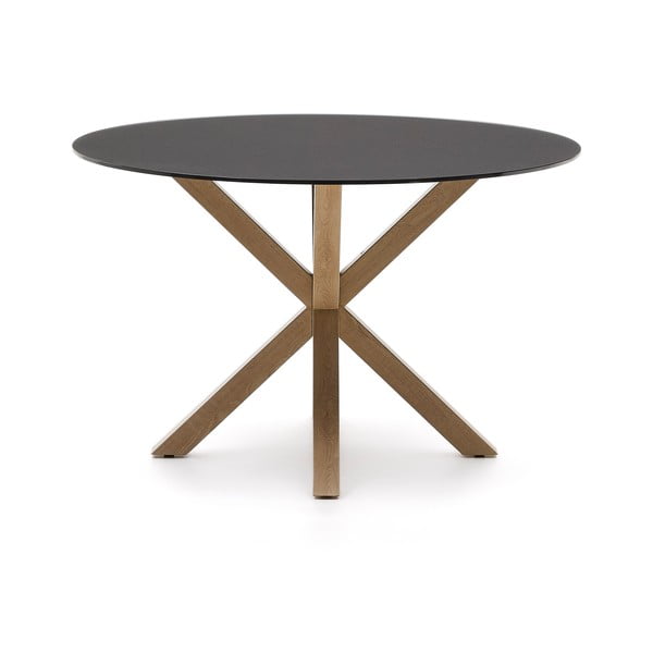 Ümmargune söögilaud klaasist pealispinnaga ø 120 cm Argo - Kave Home-image-2