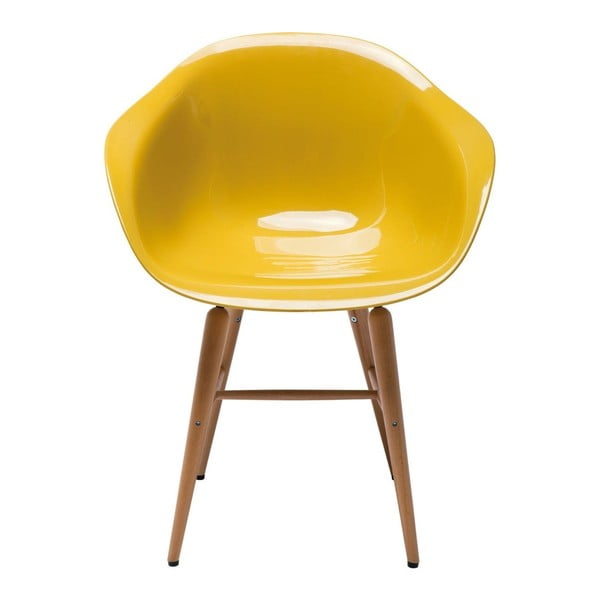 Žlutá jídelní židle Kare Design Armlehe