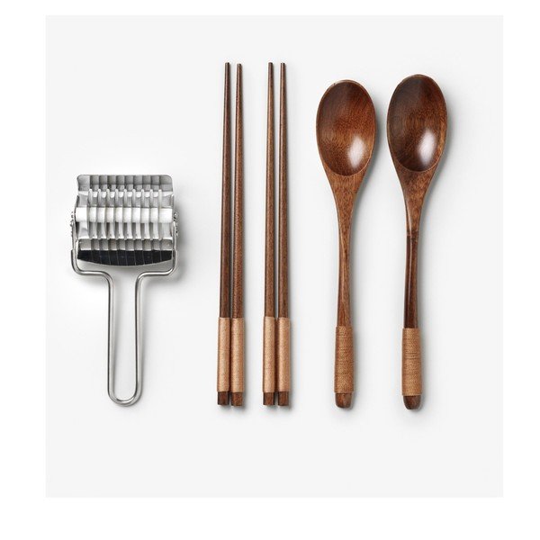 Sinised roostevabast terasest/bambusest söögipulgad komplektis kahele inimesele The Essentials - Ramen Tools - Printworks