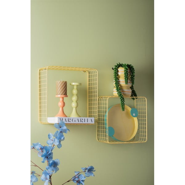 Helekollased terasest riiulid 2tk komplektis 35cm Reja - PT LIVING-image-3