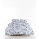 Valge/hall Renforcé puuvillast voodipesu üheinimesevoodile 140x200 cm White Floral - Mila Home Luxury