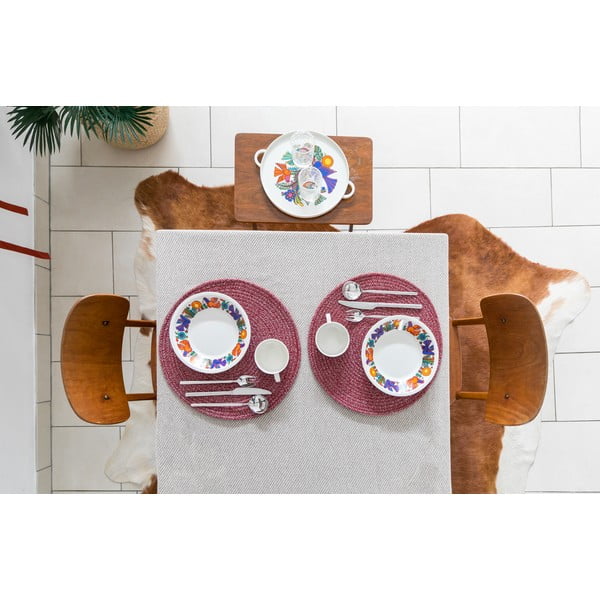 Naturaalne puuvillasegust taldrik, ø 38 cm - Tiseco Home Studio-image-4