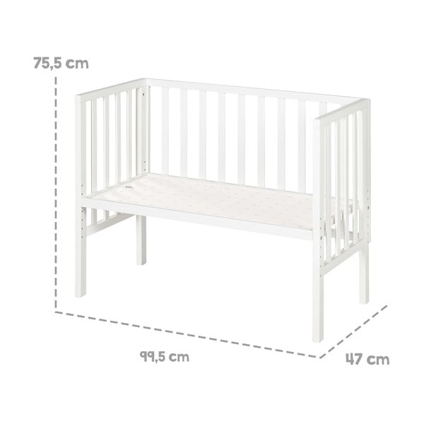 Valge võrevoodi 90x45 cm - Roba-image-4