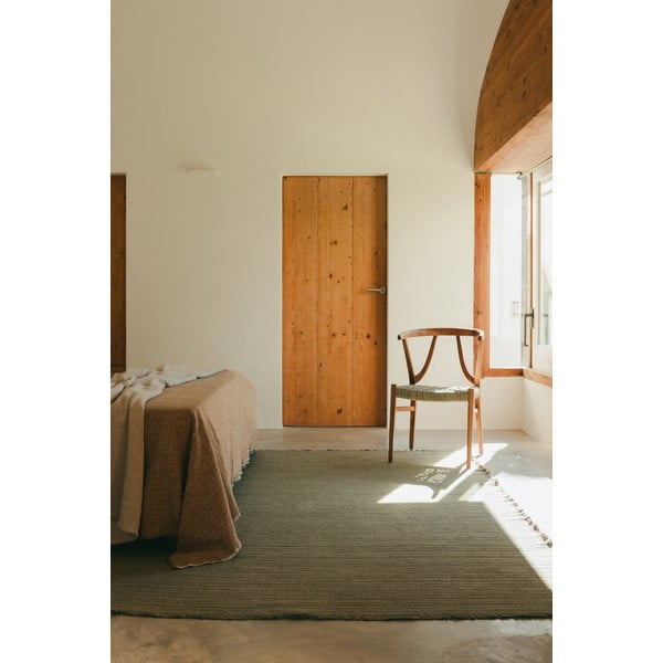 Khaki värvi käsitsi kootud puuvillane vaip 200x300 cm Handloom - Lorena Canals-image-3