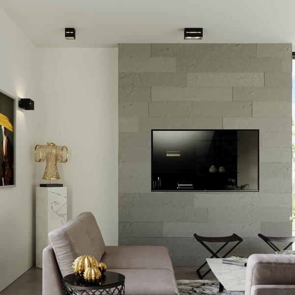 Must laevalgusti metallist varjuga 10x10 cm Lorum – Sollux-image-4