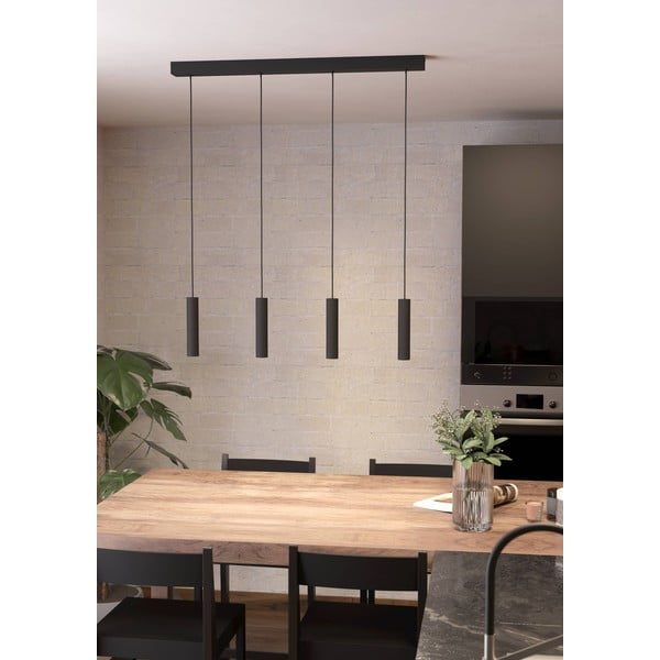 Must LED rippvalgusti metallist varjuga ALMUDAINA - EGLO-image-1