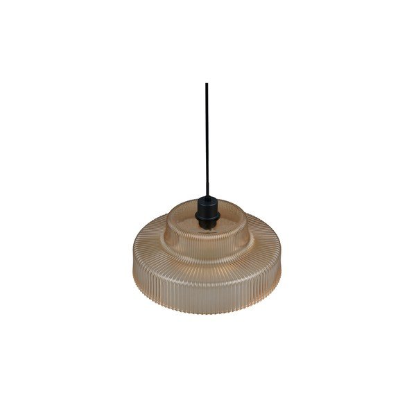 Merevaigukollane ripplamp klaasist varjuga, ø 35 cm Abella - Reality-image-3