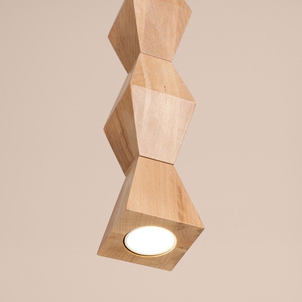 Naturaalsest pöögipuust ripplamp, läbimõõduga 8 cm Cubo - Sollux-image-2