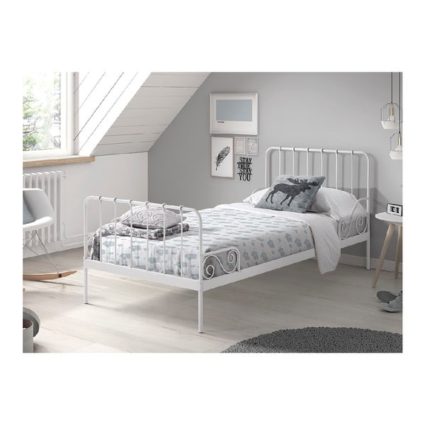 Valge metallist lastevoodi - Vipack Alice, 90 x 200 cm-image-2