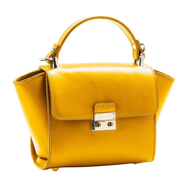 Žlutá kabelka z pravé kůže Andrea Cardone Patero