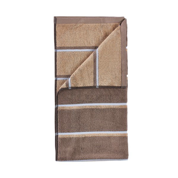 Pruun/beež puuvillane vannirätik 70x140 cm Sauna - Zone