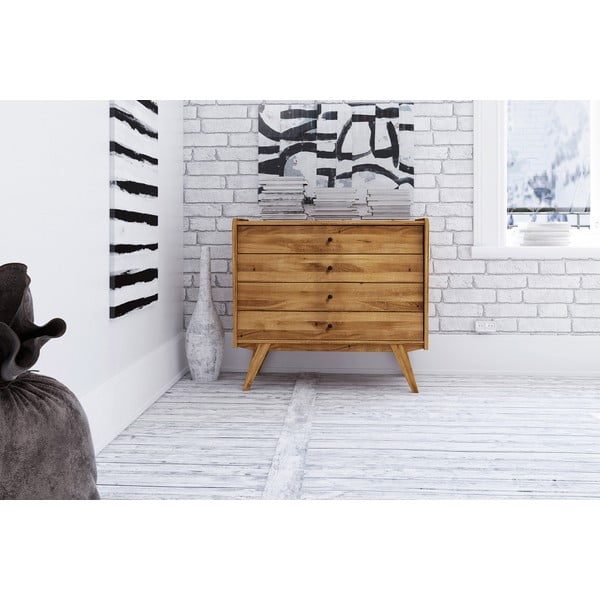 Madal kapp tammepuidust 100x90 cm Retro - The Beds-image-1