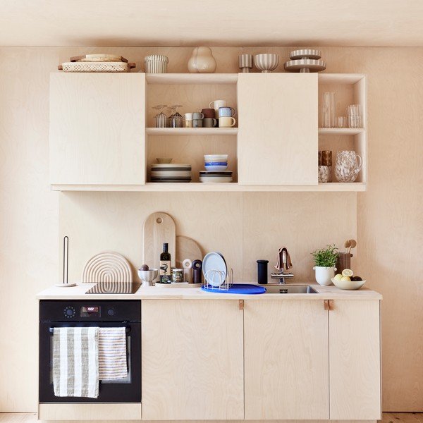 Beež marmorist paberrätikualus ø 14 cm Savi - OYOY Living Design-image-1