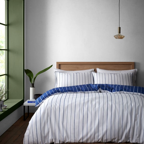 Sinine-valge puuvillane voodipesu kaheinimesevoodile 200x200 cm Hastings - Content by Terence Conran