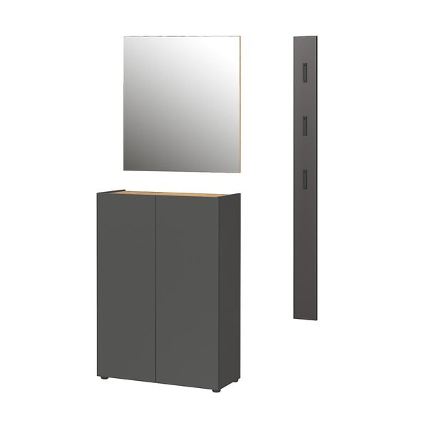 Antratsiitne tammespoonist koridorikomplekt 104x200x33 cm Alviano - Germania