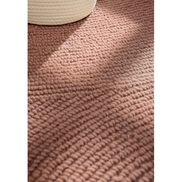 Käsitsi kootud terrakotavärvi villavaip 80x150 cm Calmio - Hanse Home-image-4