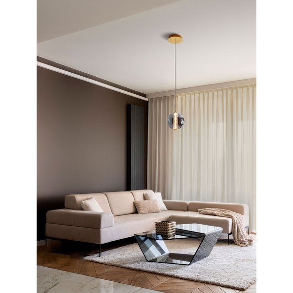 Hall metallist LED-ripplamp klaasist varjuga, ø 22 cm Navi - Nova Luce-image-1
