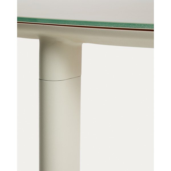 Ümmargune aiasöögilaud klaasist pealispinnaga ø 120 cm Erice - Kave Home-image-3