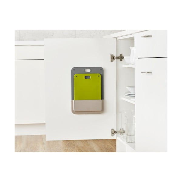 Plastikust lõikelaudade komplekt koos riputatava hoidjaga DoorStore - Joseph Joseph-image-3