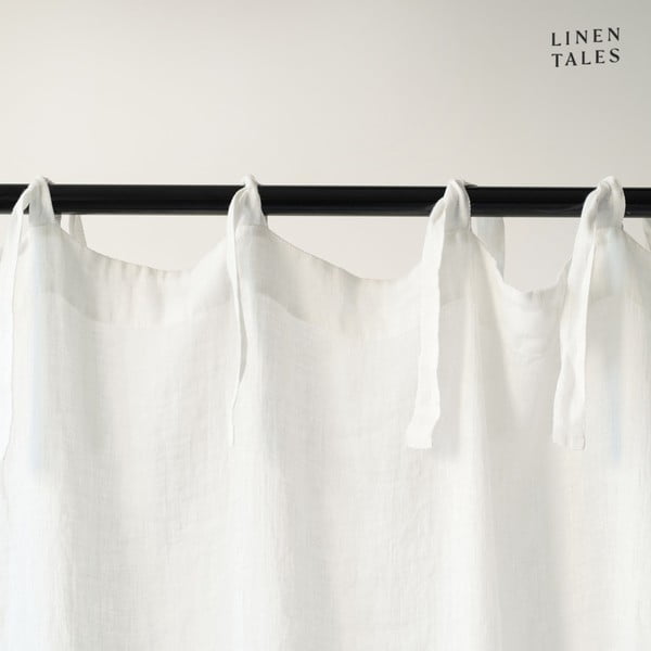 Valge linane kardin 130x300 cm White – Linen Tales-image-1