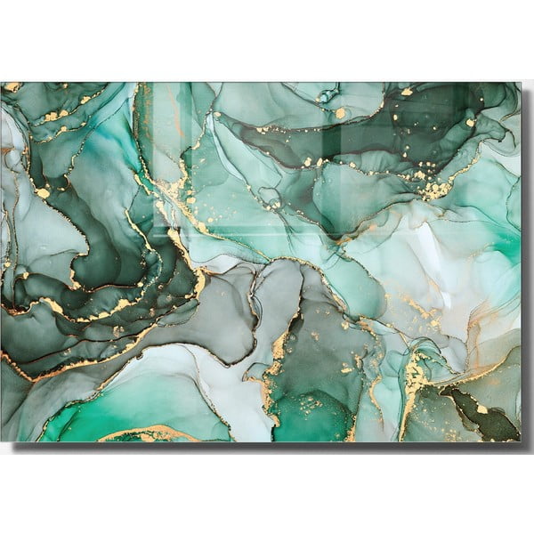 Klaasist maal 100x70 cm Turquoise - Wallity