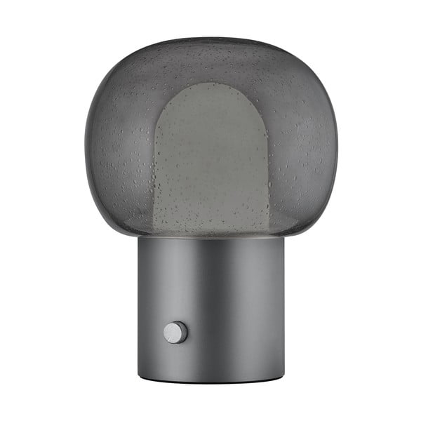 Antratsiitne alumiiniumist LED laualamp klaasist varjuga (kõrgus 32 cm) Iris - Blomus