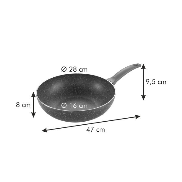Wokipann ø 28 cm Manico Rosso - Tescoma-image-3