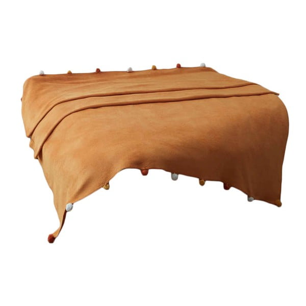 Sinepivärvi fliisist voodikate 200x220 cm Pom Pom - Mijolnir