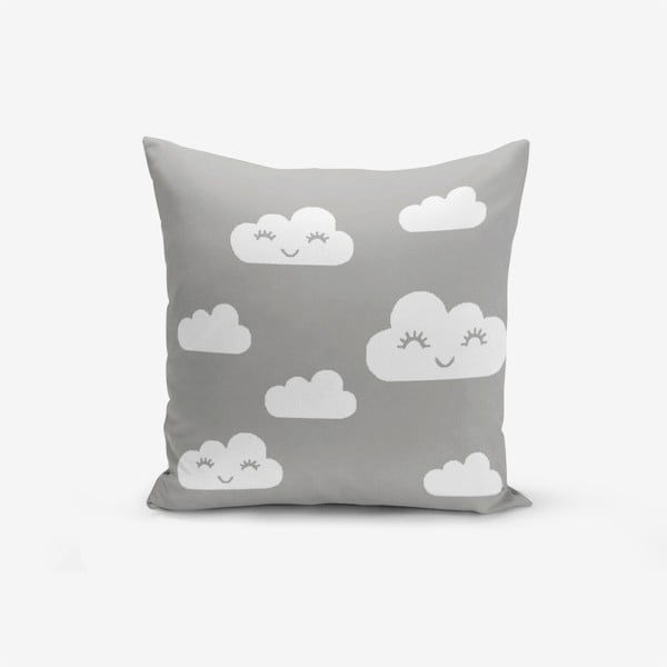 Puuvillasegust padjapüür halli taustaga pilv, 45 x 45 cm - Minimalist Cushion Covers