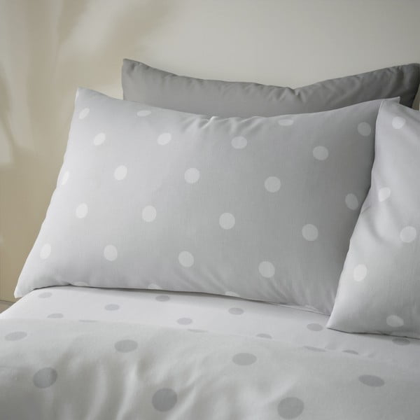 Valge ja helehall üheinimesevoodipesu 135x200 cm - Catherine Lansfield-image-3