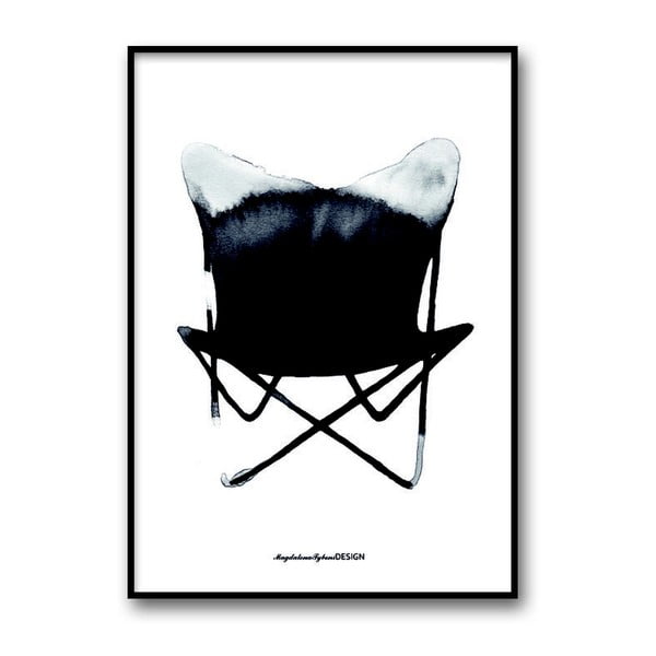 Autorský plakát Chair Butterfly, 30x40 cm