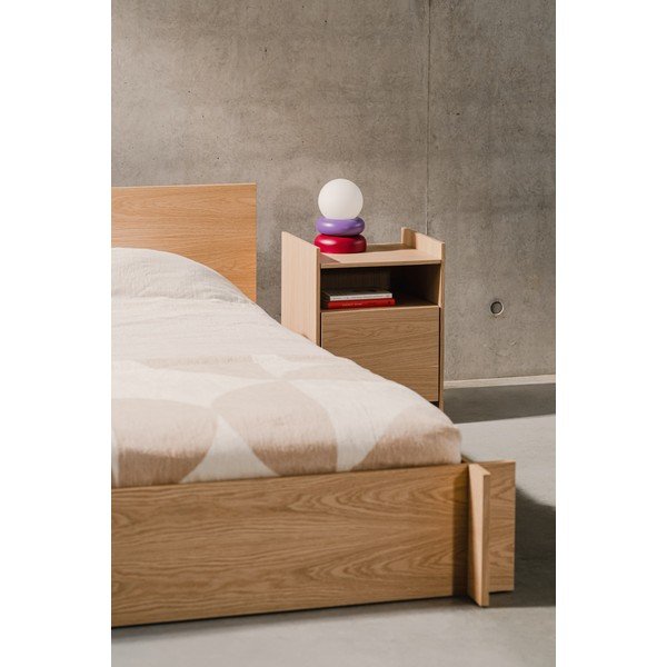 Punane/lilla laualamp täispuidust klaasist varjuga (kõrgus 24 cm) Otem - noo.ma-image-2