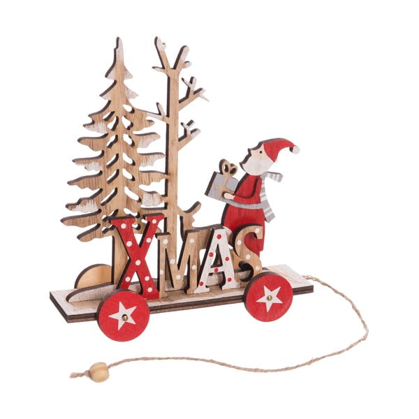 Dřevěná vánoční dekorace Unimasa Santa Claus