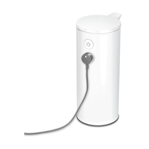 Valge puutevaba terasest seebidosaator 266 ml - simplehuman-image-3