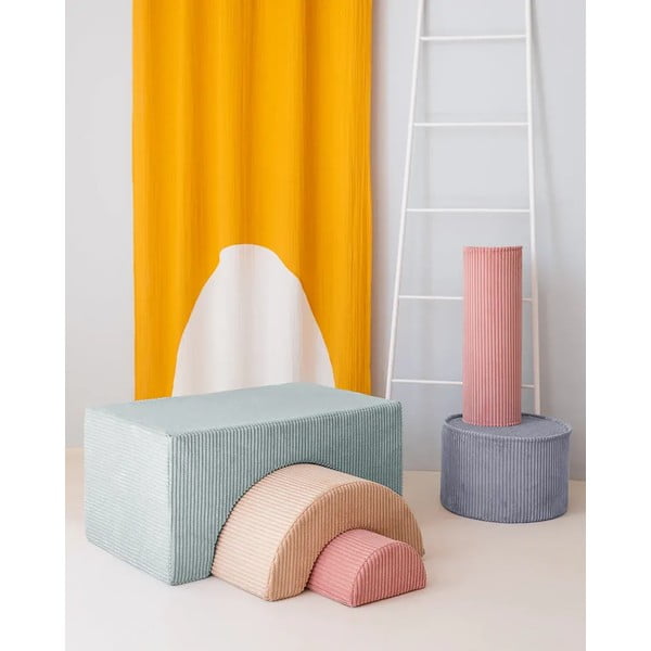 Roosa velvetist laste diivanipadi Roll - Wigiwama-image-1