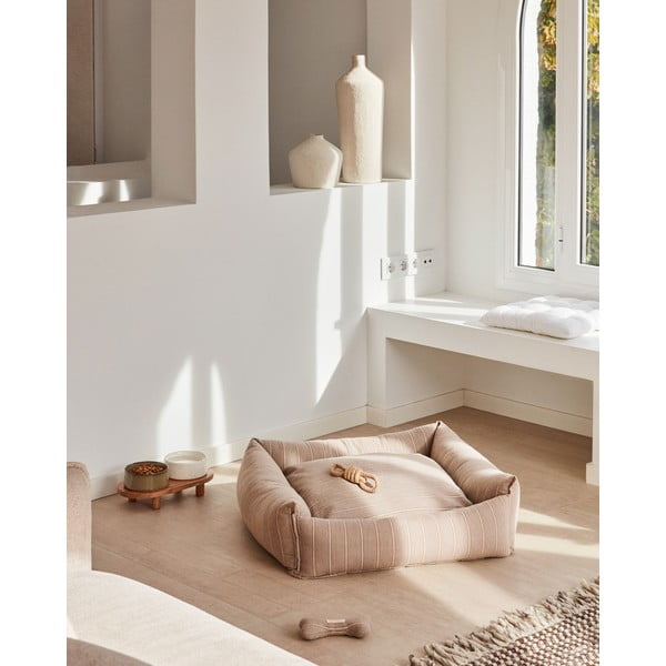 Pruun koeravoodi 75x75 cm Toby - Kave Home-image-1